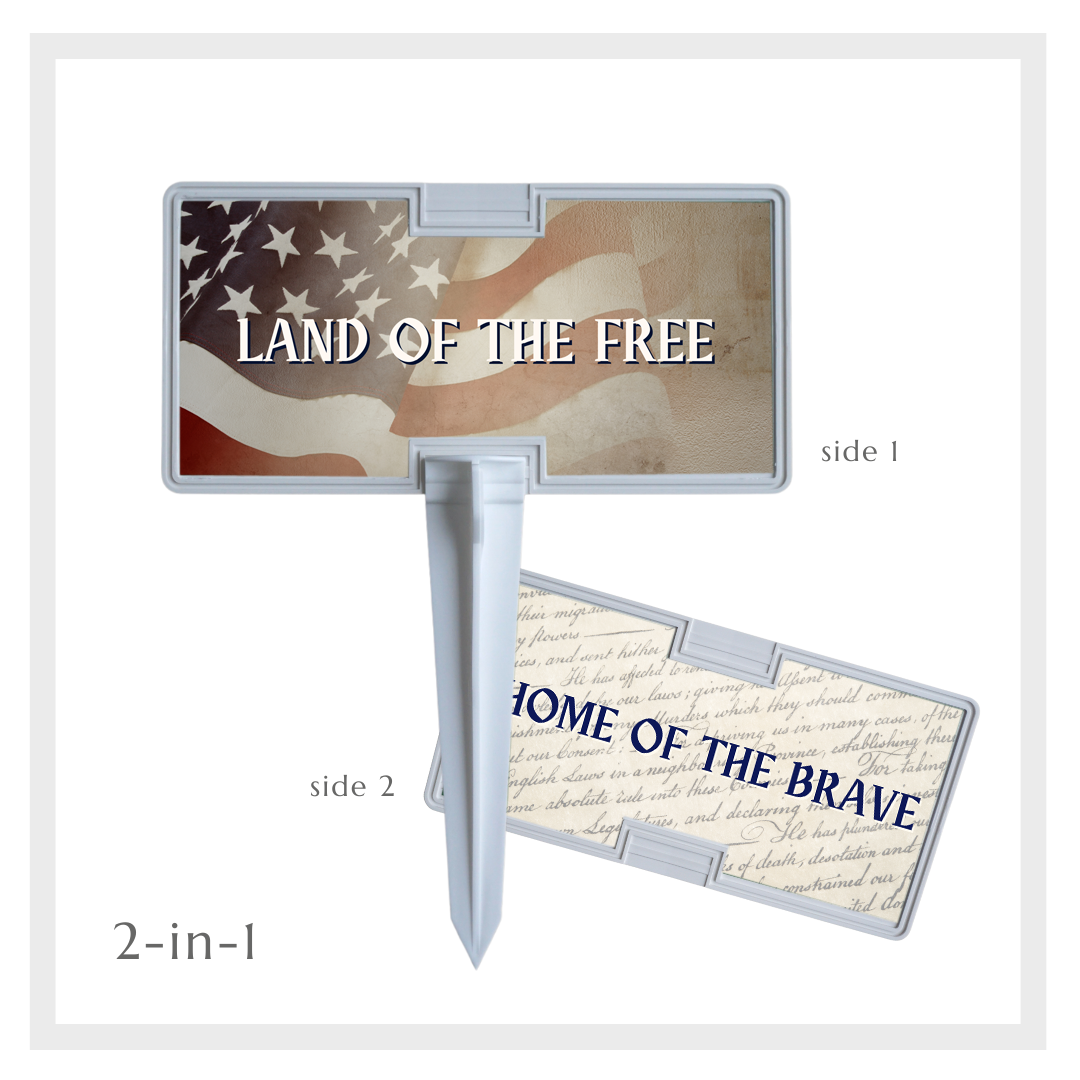 fourth of july, 4th, independence day, july, united states of america, 1776, sign, garden sign, signage, yard, usa, freedom